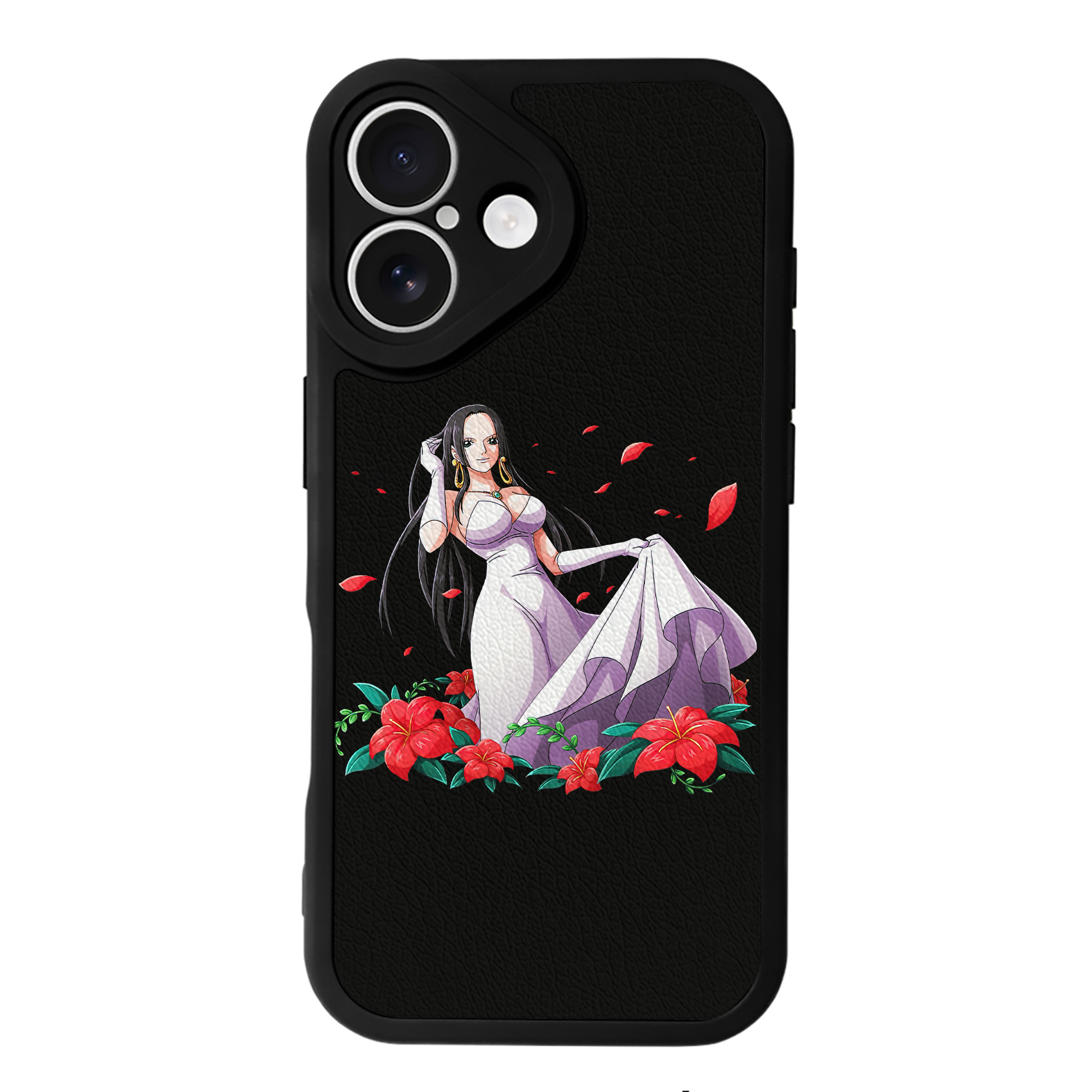 （画像用） ワンピース ボア・ハンコック ONE PIECE Boa·Hancock 【iPhone 16シリーズ対応】シリコンスマホケース（レザー調） 材質：シリコン